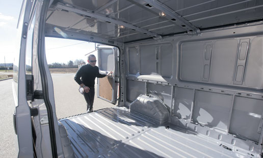 Interior de la Ford Transit